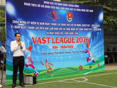 Khai mạc Giải bóng đá Viện Hàn lâm Khoa học và Công nghệ Việt Nam năm 2026