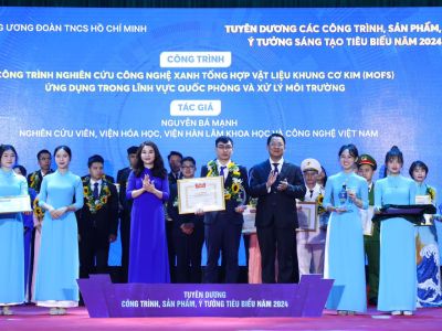 Tuổi trẻ Viện Hàn lâm Khoa học và Công nghệ Việt Nam được vinh danh 02 công trình sáng tạo